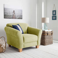 SESSEL in Flachgewebe Grün  - Naturfarben/Grün, Konventionell, Holz/Textil (101/84/89cm) - Sit & More