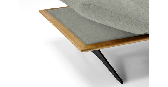 ECKSOFA in Flachgewebe Greige 314/159 cm - Greige/Schwarz, Design, Holz/Textil (314/159cm) - Dieter Knoll