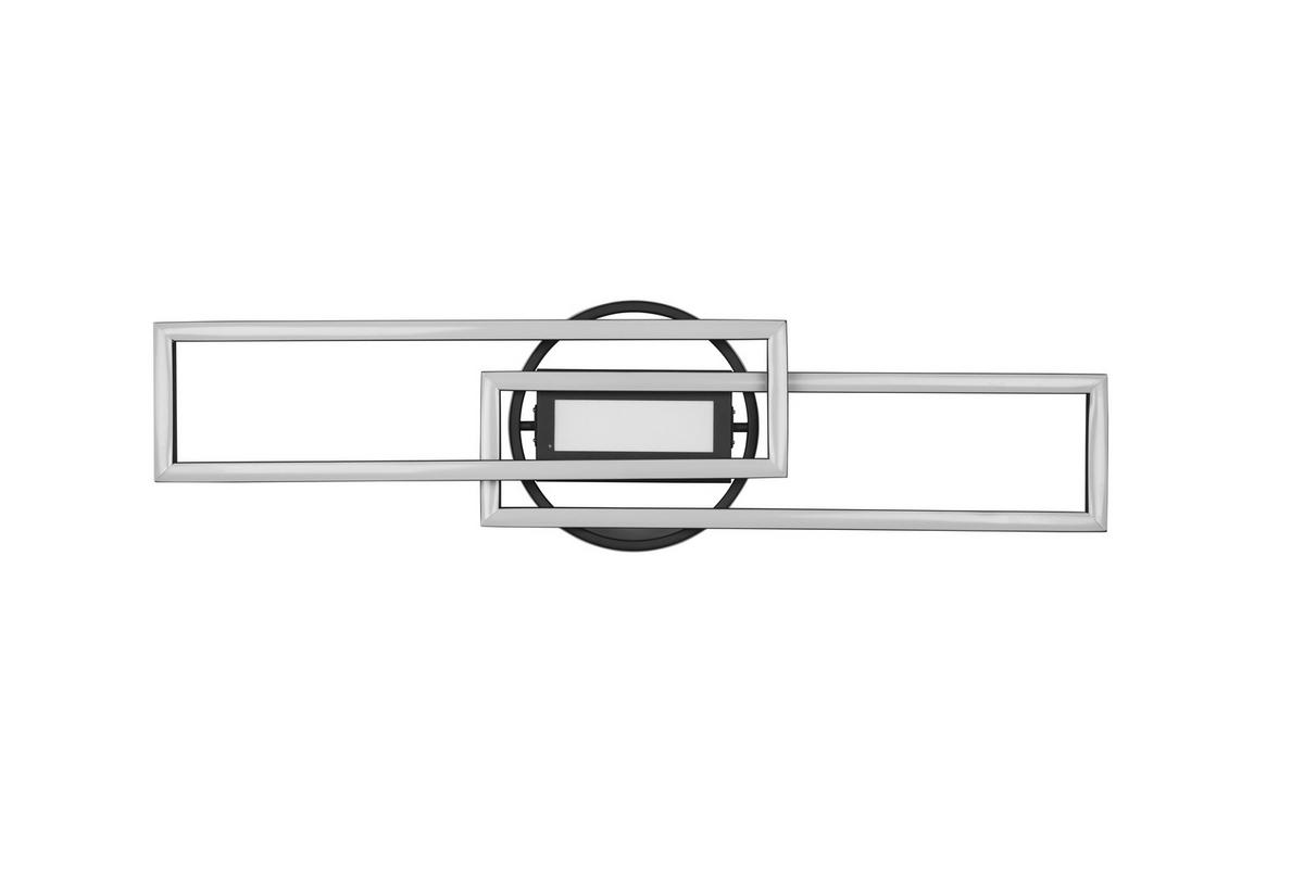 LED-DECKENLEUCHTE Twister 90,5/24,5/8,5 cm   - Schwarz, Basics, Metall (90,5/24,5/8,5cm)