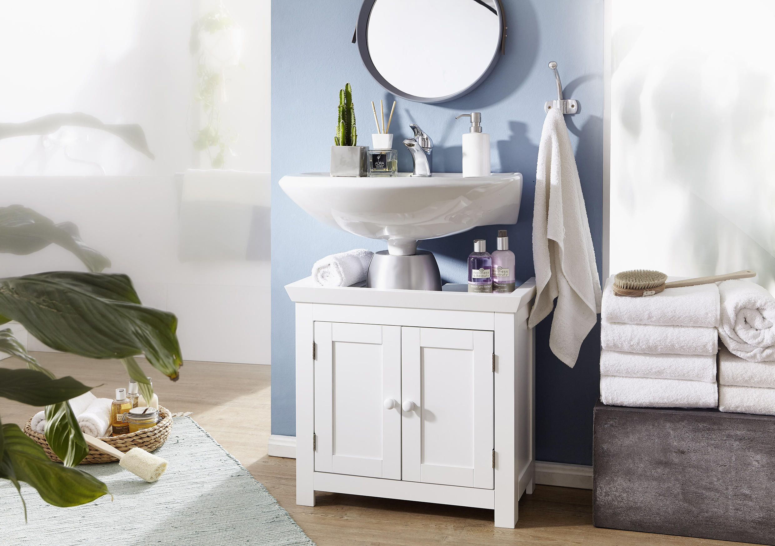 WASCHBECKENUNTERSCHRANK 57/55,5/30 cm  - Weiss, Basics, Holzwerkstoff (57/55,5/30cm) - MID.YOU