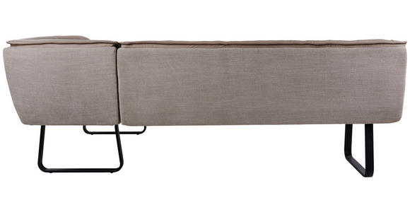 ECKBANK 237/178 cm Struktur Echtleder Schwarz, Taupe   - Taupe/Schwarz, Design, Leder/Textil (237/178cm) - Novel