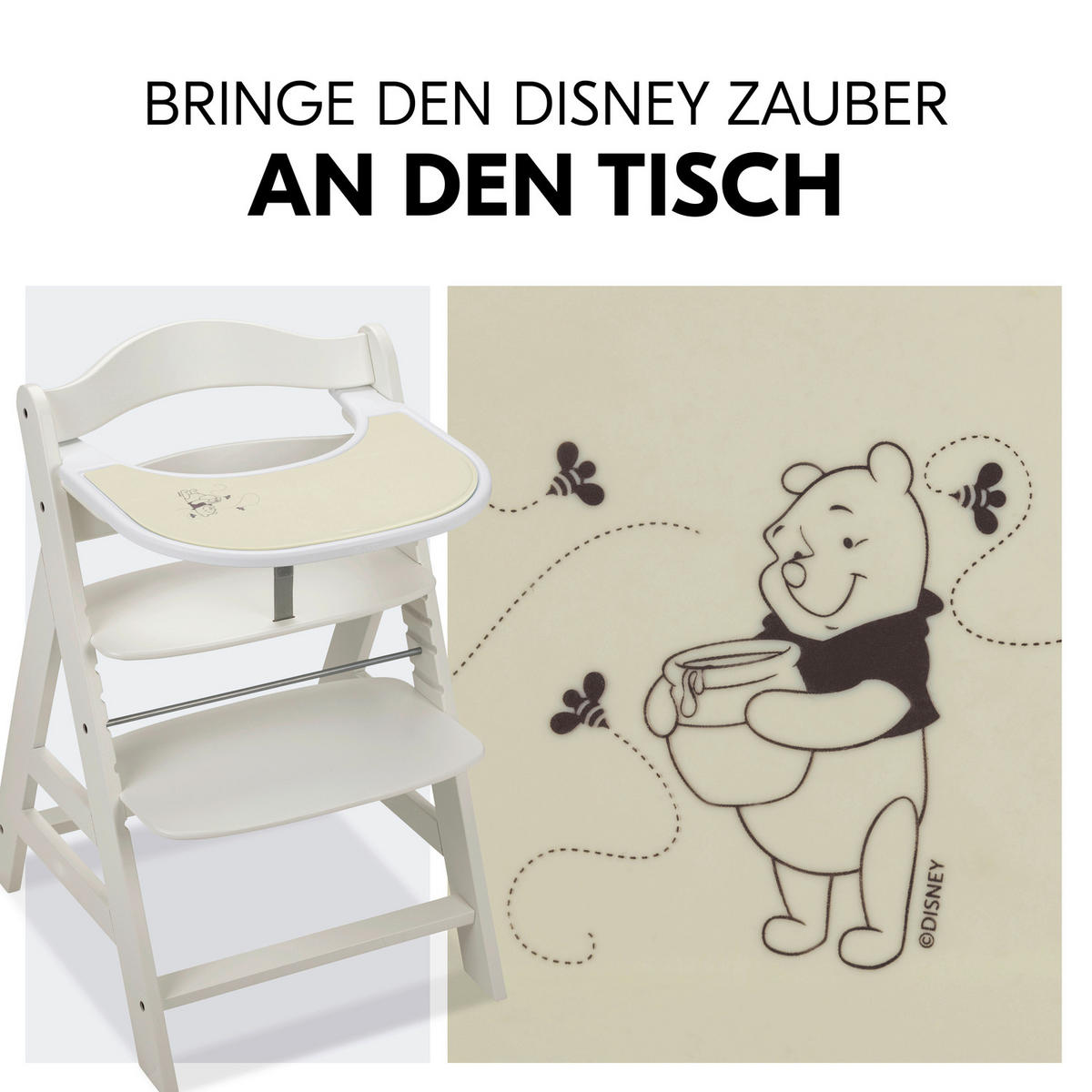 ESS- UND SPIELBRETT High Chair Tray Mat  - Beige, Basics, Kunststoff (42,5/0,5/28cm) - Hauck