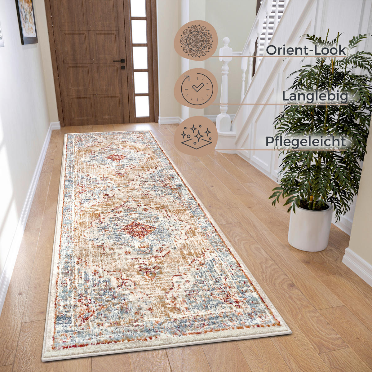 LÄUFER 80/240 cm Luxor  - Multicolor/Honig, Design, Kunststoff/Textil (80/240cm) - Hanse Home