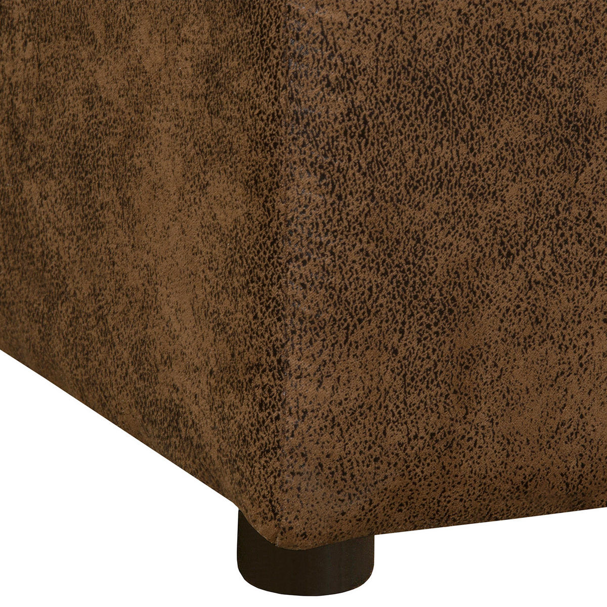 ECKSOFA Naomi in Lederlook Braun Rückenkissen  284/243 cm  - Schwarz/Braun, Design, Kunststoff/Textil (284/243cm) - P & B