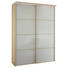 SCHWEBETÜRENSCHRANK 2 -türig Eiche Sonoma Eiche, Weiß - Weiß/Sonoma Eiche, Design, Glas/Holzwerkstoff (167/240/68cm) - MODERANO