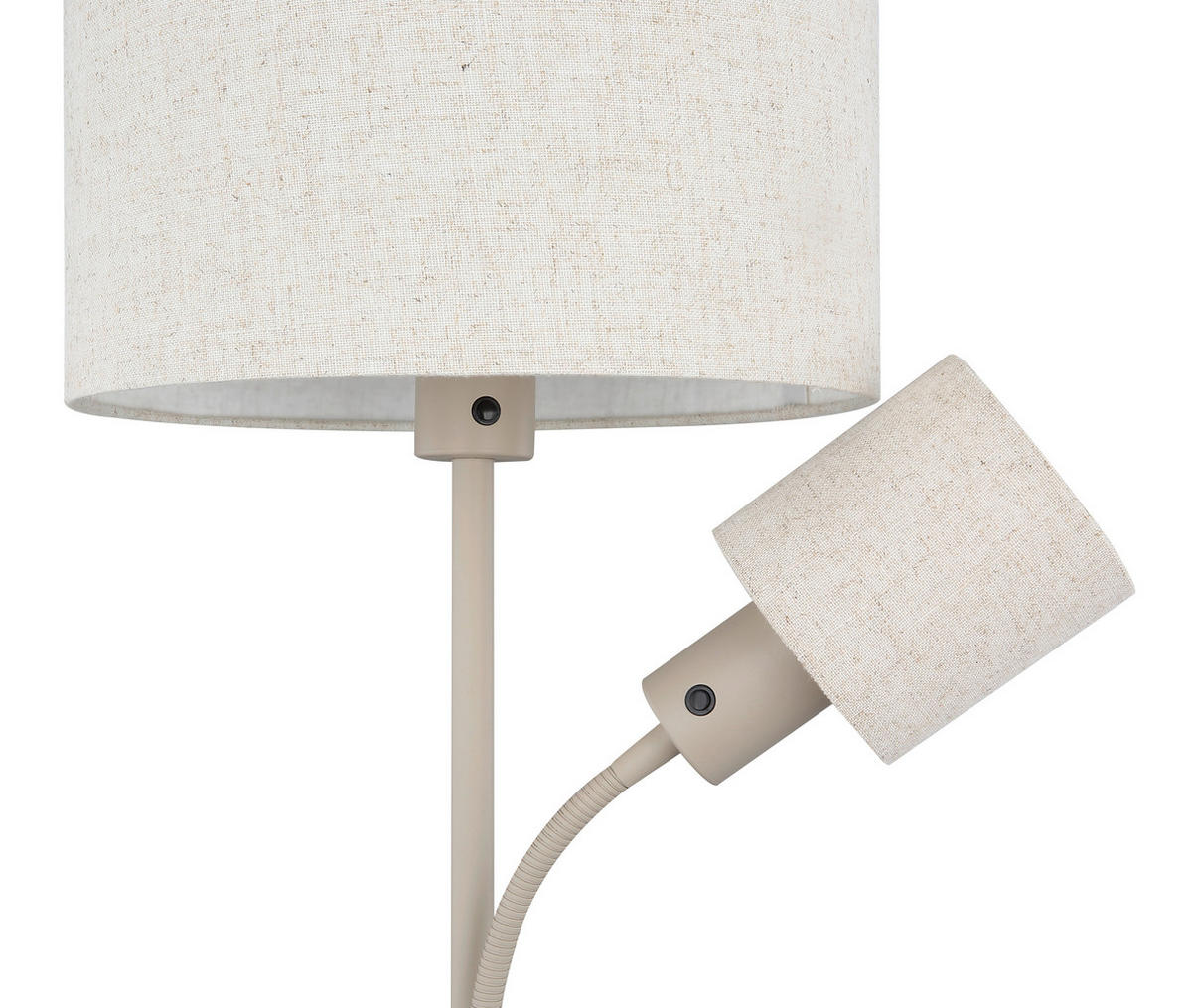 STEHLEUCHTE Genaro 30/165 cm  - Sandfarben/Beige, Design, Kunststoff/Textil (30/165cm) - Globo