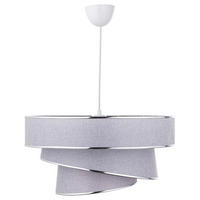 HÄNGELEUCHTE 40/72 cm   - Silberfarben/Grau, KONVENTIONELL, Kunststoff/Textil (40/72cm) - P & B