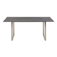 GARTENTISCH 158/90/68 cm Metall, Kunststoff rechteckig  - Edelstahlfarben/Dunkelgrau, MODERN, Kunststoff/Metall (158/90/68cm) - Amatio