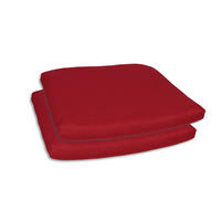 GARTENSITZKISSEN 2er-Set in Kirschrot Uni  - Kirschrot, Basics, Textil (40-47/5/45cm)