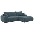 ECKSOFA  in Webstoff Petrol  - Petrol/Schwarz, KONVENTIONELL, Kunststoff/Textil (270/192cm) - Carryhome