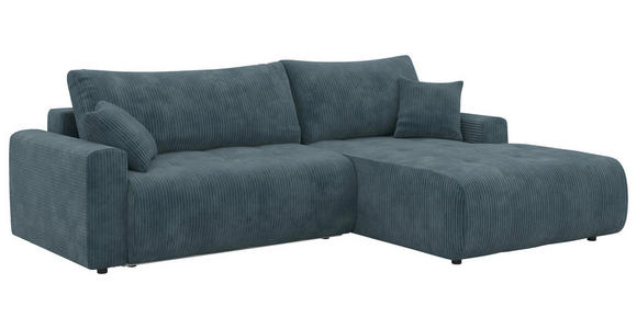 ECKSOFA  in Webstoff Petrol  - Petrol/Schwarz, KONVENTIONELL, Kunststoff/Textil (270/192cm) - Carryhome