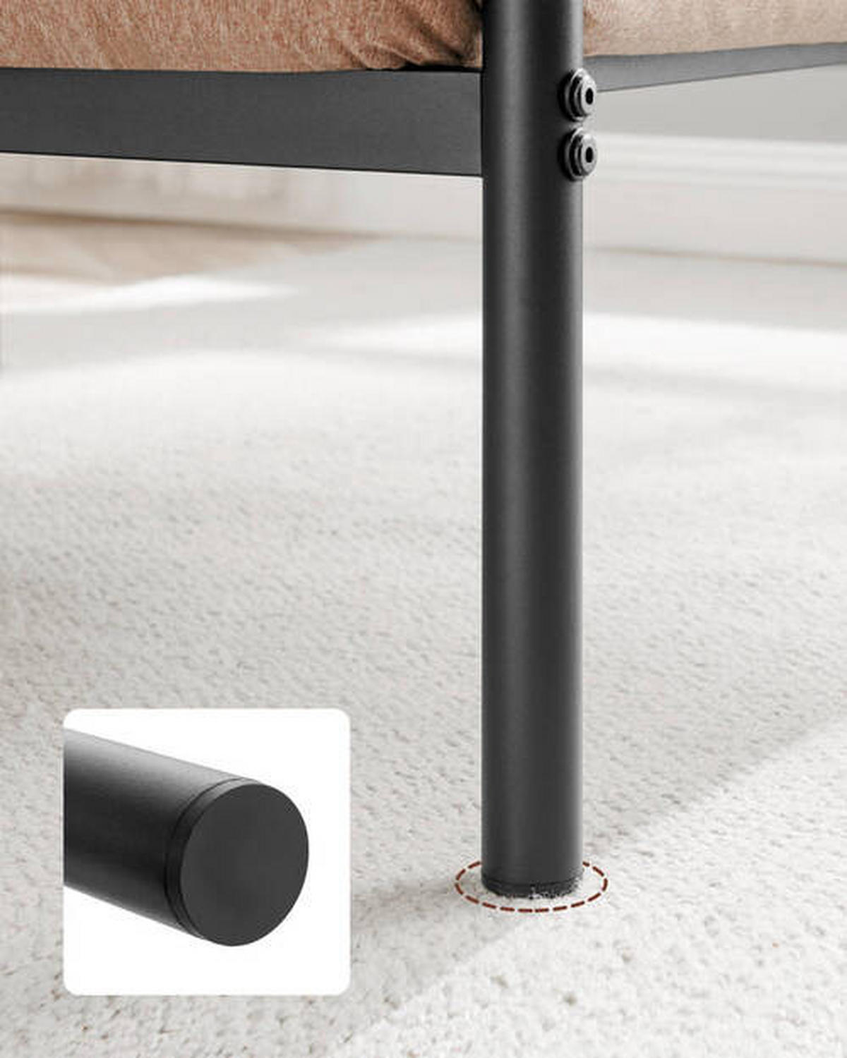 METALLBETT 90/190 cm  in Schwarz  - Schwarz, ROMANTIK / LANDHAUS, Metall (90/190cm) - Boxxx