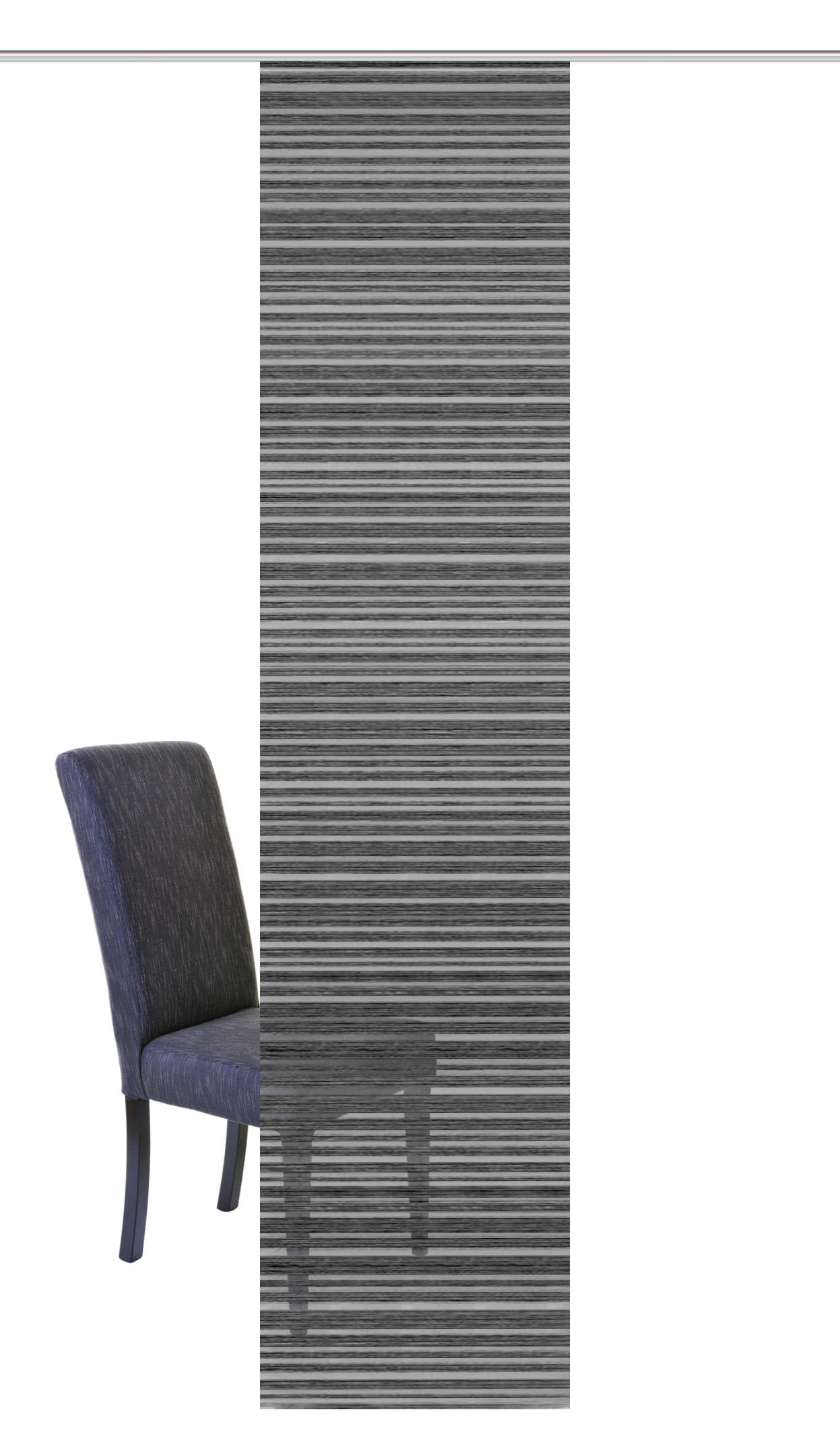 FLÄCHENVORHANG   blickdicht  60/245 cm   - Anthrazit, Design, Textil (60/245cm)