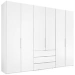 DREHTÜRENSCHRANK inkl. Zubehör 298/240/63 cm,  in Weiß, 6-türig  - Alufarben/Weiß, Design, Holzwerkstoff/Metall (298/240/63cm) - Dieter Knoll