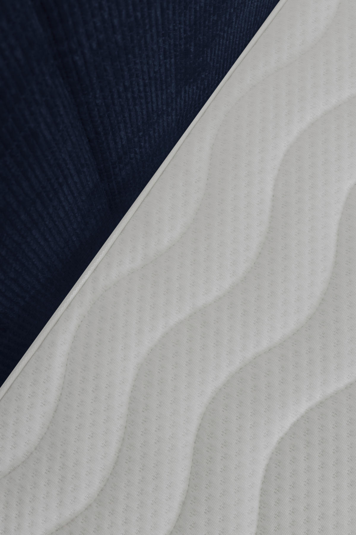 BOXSPRINGBETT 120/200 cm  in Dunkelblau  - Schwarz/Dunkelblau, Design, Textil/Metall (120/200cm) - Welnova