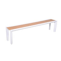 GARTENBANK 180/44/36 cm  Aluminium  - Braun/Weiß, Basics, Kunststoff/Metall (180/44/36cm) - Gardenson
