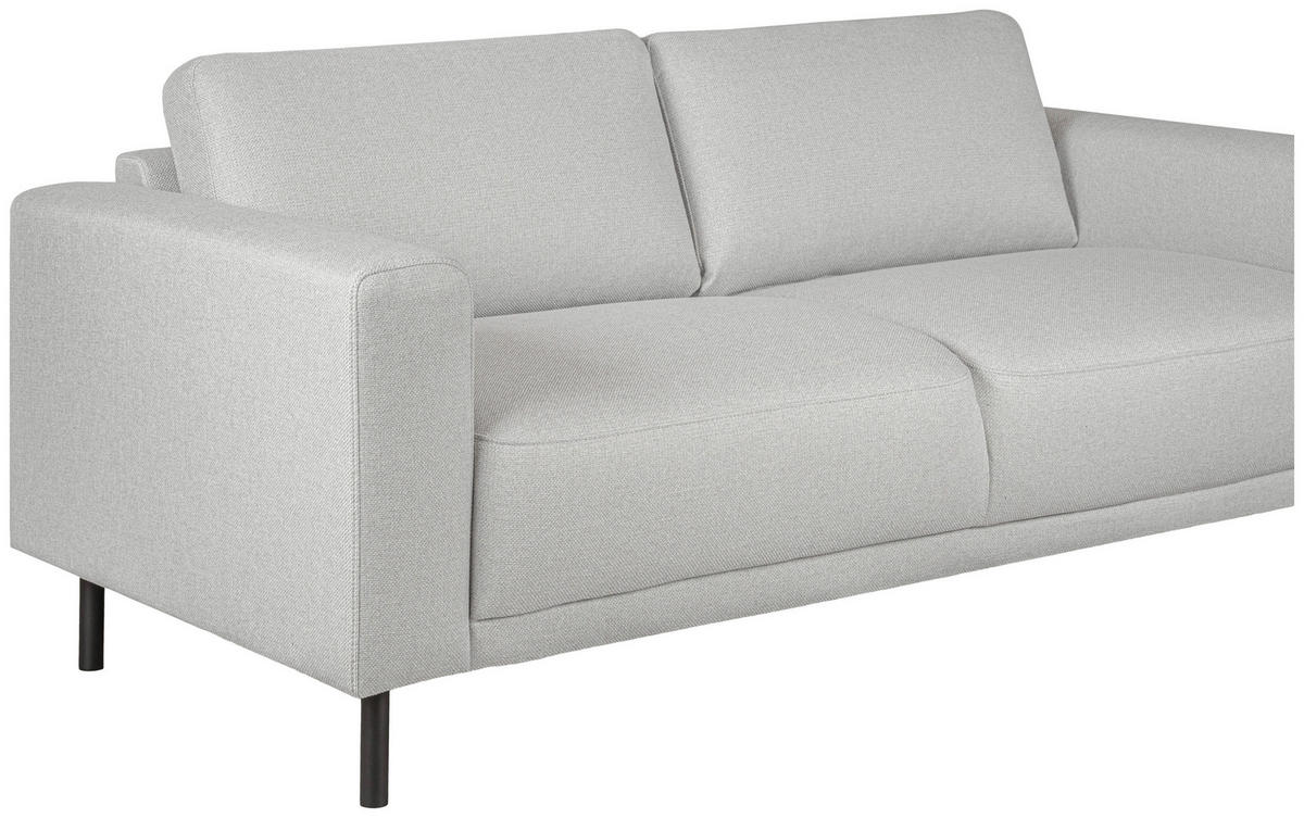 3-SITS SOFFA i ljusgrå  - ljusgrå/svart, Design, metall/trä (213,5/78/90cm) - Pure Home Comfort
