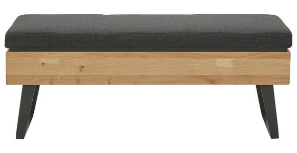 SITZBANK 118/49/41 cm - Eichefarben/Anthrazit, Natur, Holz/Textil (118/49/41cm) - Valnatura