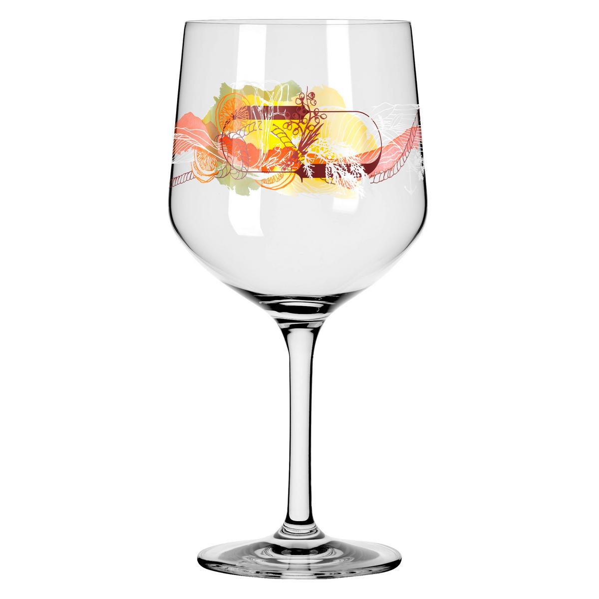 GINGLAS 720 ml  - Gelb/Rot, LIFESTYLE, Glas (10,7/21,8/10,7cm) - Ritzenhoff