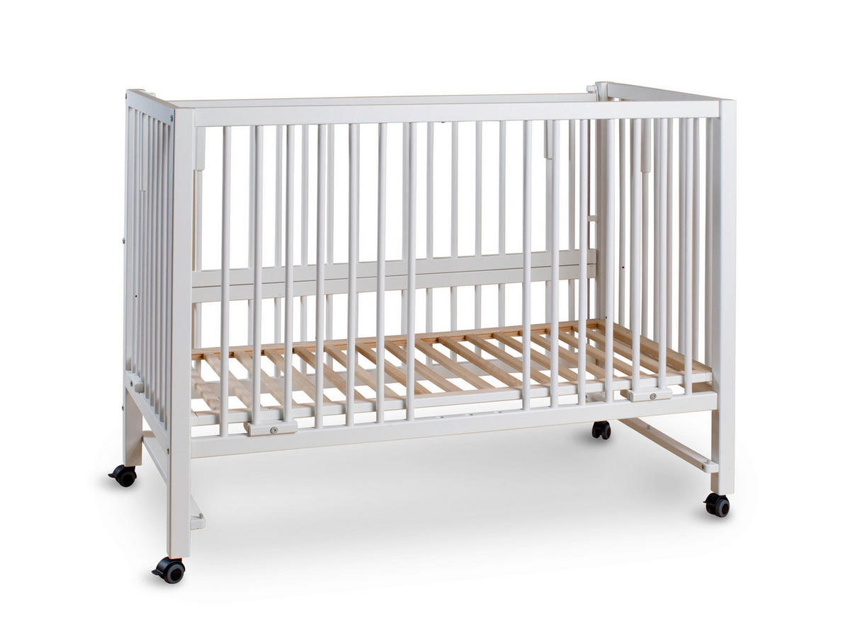 BEISTELLBETT Hajo   - Weiß, Basics, Holz (124/90/64cm) - tiSsi