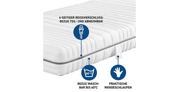 TASCHENFEDERKERNMATRATZE 80/200 cm Höhe ca. 19 cm  - Weiß, KONVENTIONELL, Textil (80/200cm) - Xora