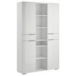 AKTENSCHRANK Anthrazit, Weiß  - Anthrazit/Weiß, MODERN, Glas/Holzwerkstoff (121,8/199,4/37,2cm) - Voleo