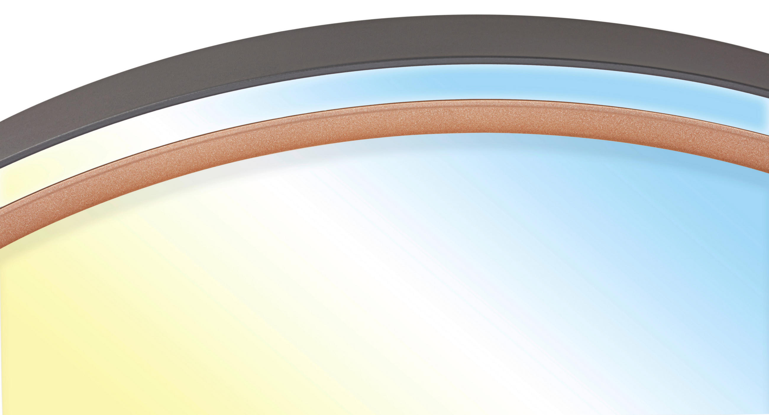 LED PLAFONJERA - svetlobraon/svetlosiva, Osnovno, metal/plastika (49.5/6.5cm)