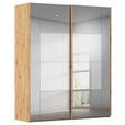 SCHWEBETÜRENSCHRANK 181/223/68 cm 2-türig Eiche Artisan  - Eiche Artisan, Design, Glas/Holzwerkstoff (181/223/68cm) - Xora