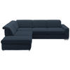 ECKSOFA in Webstoff Dunkelblau  - Alufarben/Dunkelblau, Design, Textil (260/301cm) - Beldomo Style