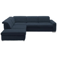 ECKSOFA in Webstoff Dunkelblau  - Alufarben/Dunkelblau, Design, Textil (260/301cm) - Beldomo Style