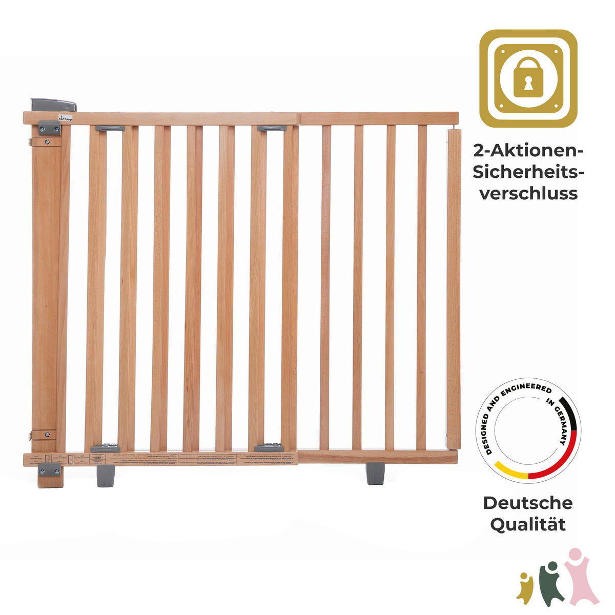 TÜRSCHUTZGITTER 133/81,5 cm  - Naturfarben, Basics, Holz (133/81,5cm) - Geuther