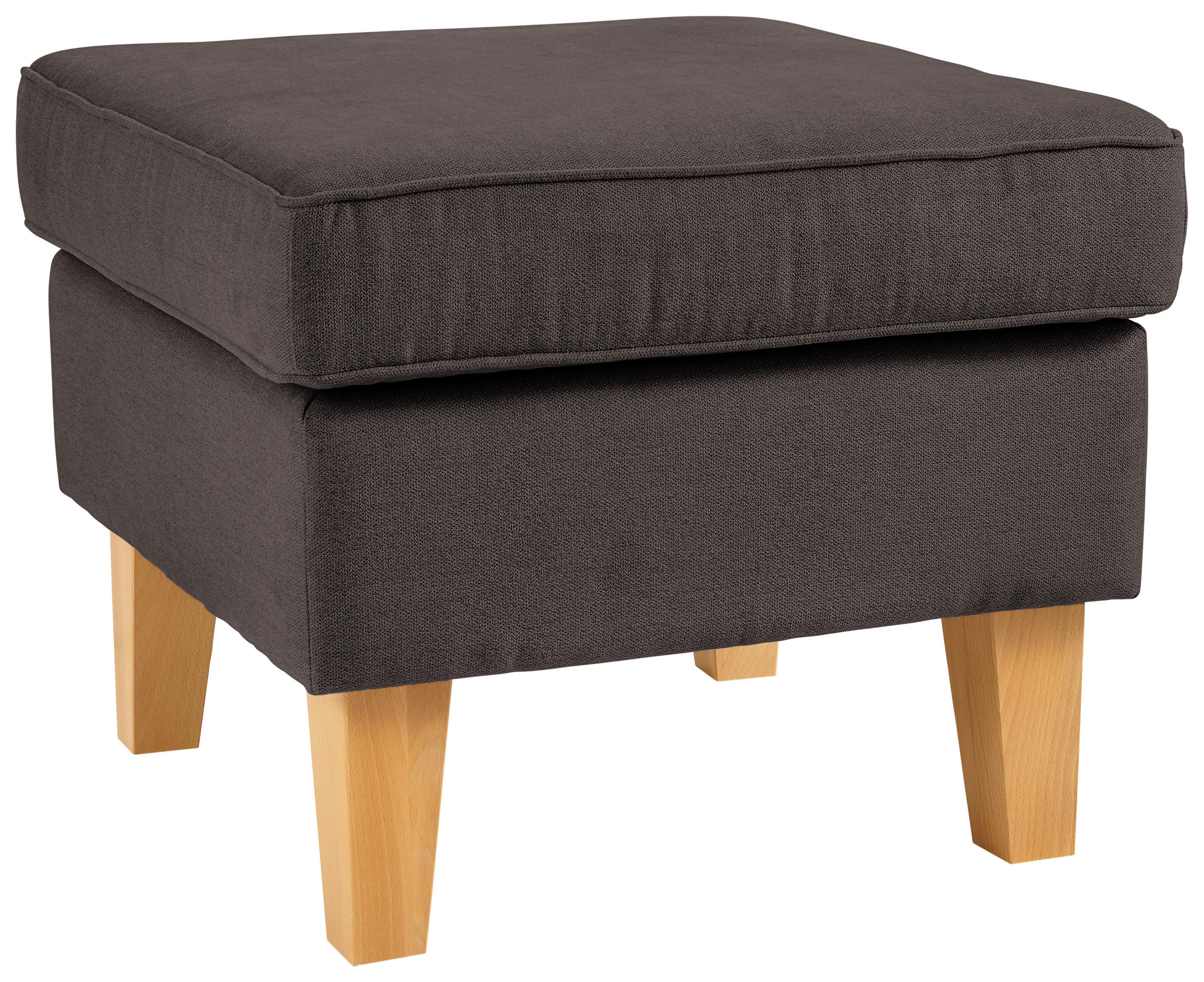 HOCKER in Textil Schlammfarben  - Schlammfarben/Eichefarben, Design, Holz/Textil (55/44/55cm) - MID.YOU