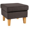 HOCKER in Textil Schlammfarben  - Schlammfarben/Eichefarben, Design, Holz/Textil (55/44/55cm) - MID.YOU