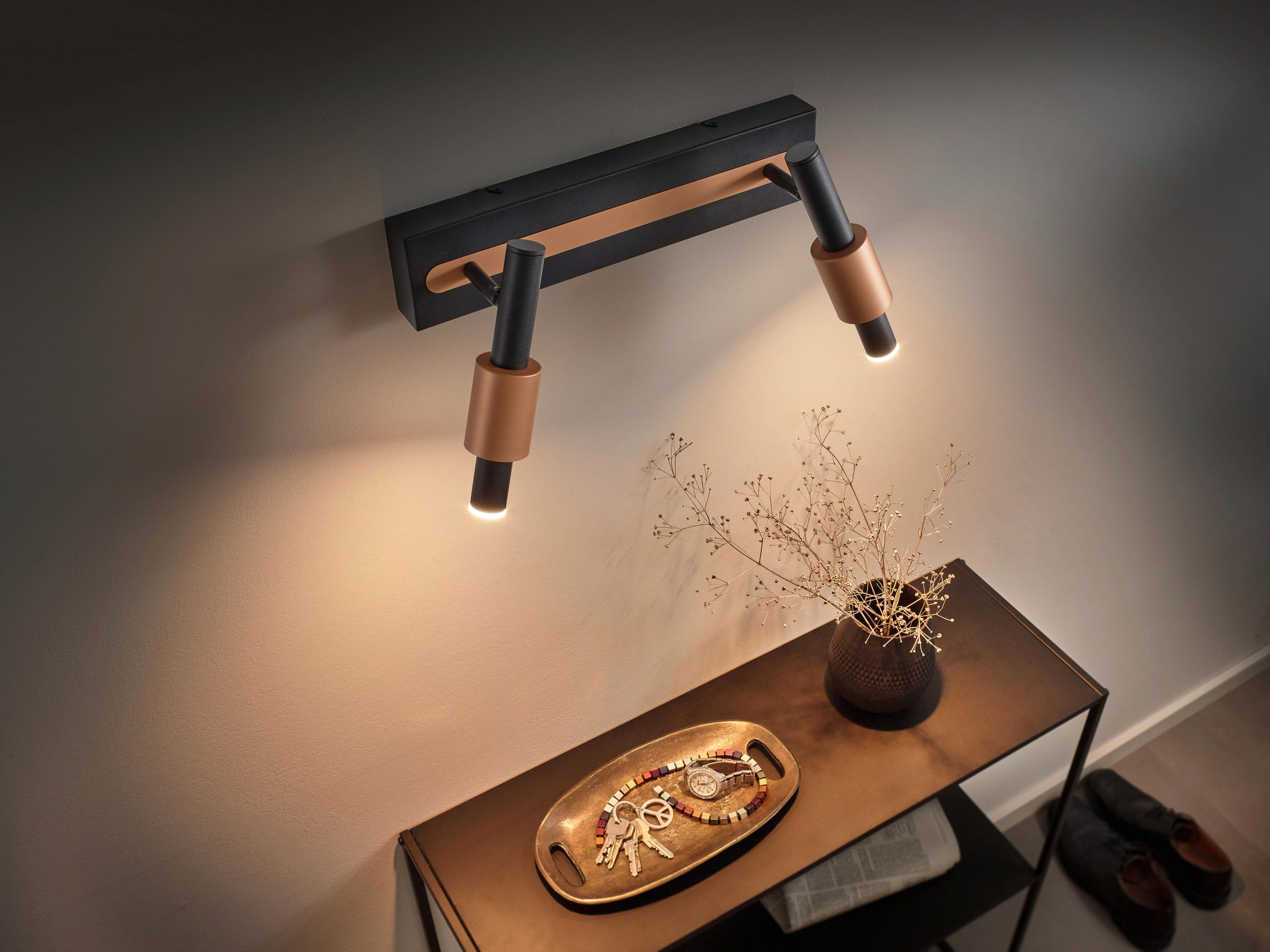 LED REFLEKTOR Trio Select  - smeđa/crna, Basics, metal (38/20/9cm)