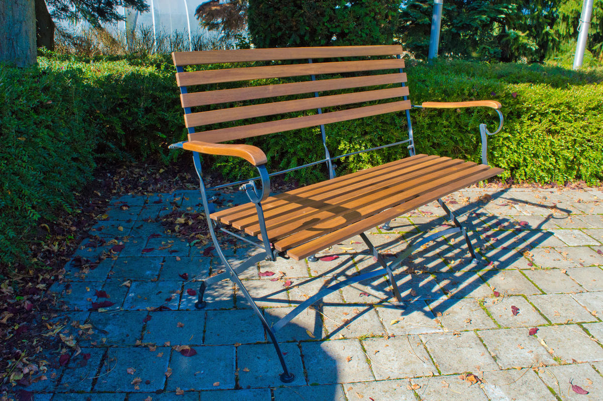 ZOSTAVA ZÁHRADNÉHO NÁBYTKU drevo, kov - farba akácie/antracitová, Basics, kov/drevo (120/75/80cm) - Gardenson