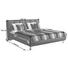 POLSTERBETT 180/200 cm in Anthrazit - Chromfarben/Anthrazit, Design, Textil/Metall (180/200cm) - Carryhome POLSTERBETT 180/200 cm in Anthrazit - Chromfarben/Anthrazit, Design, Textil/Metall (180/200cm) - Carryhome
