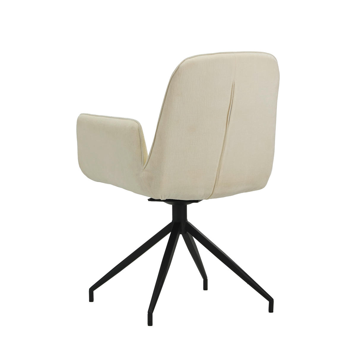 STOLIČKA S PODRÚČKAMI, ženilka, krémová, biela, béžová - čierna/biela, Modern, kov/textil (61/89/62cm) - MID.YOU