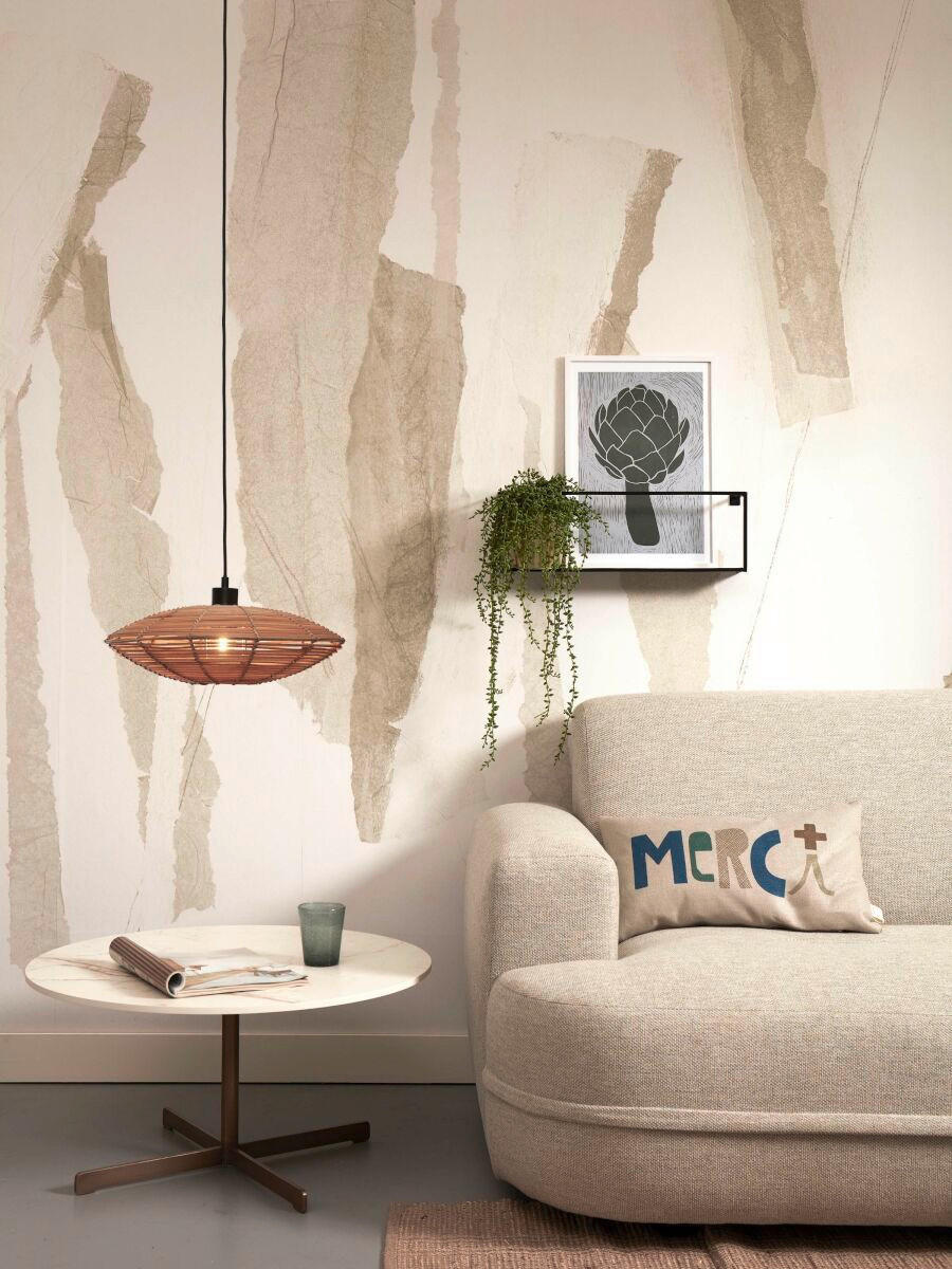 HÄNGELEUCHTE GOOD&MOJO 40/40/10 cm   - Naturfarben, Trend, Holz (40/40/10cm) - Good & Mojo