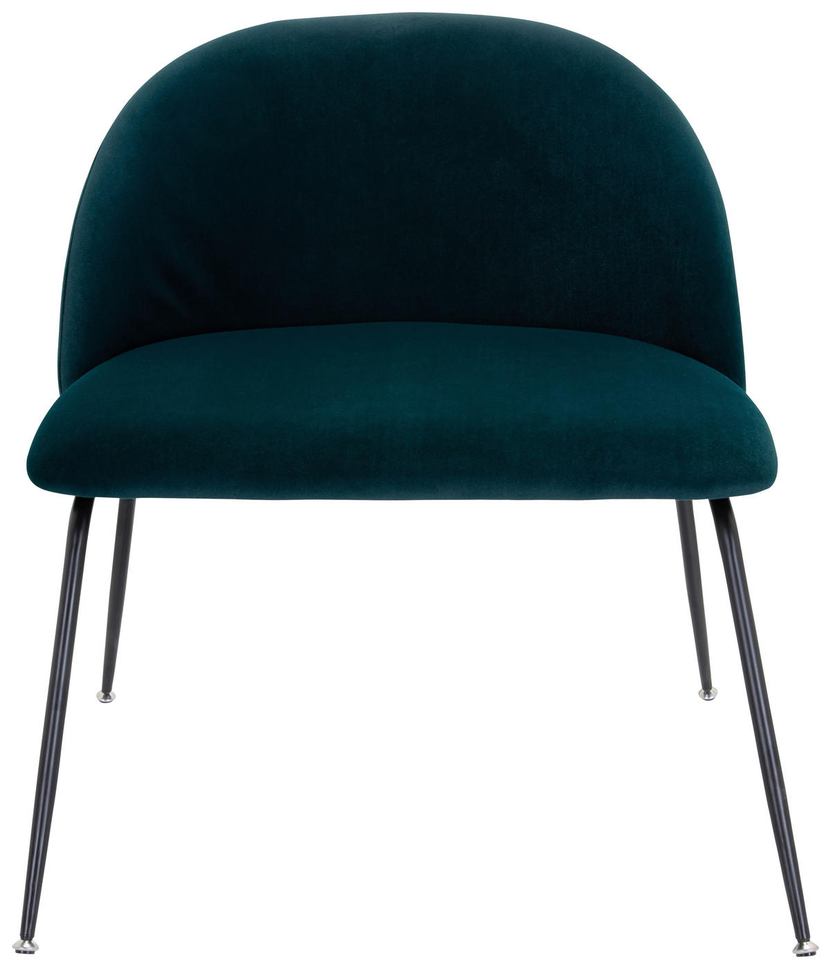 STUHL Samt Petrol  - Petrol/Schwarz, Basics, Textil/Metall (72/80/65cm) - MID.YOU