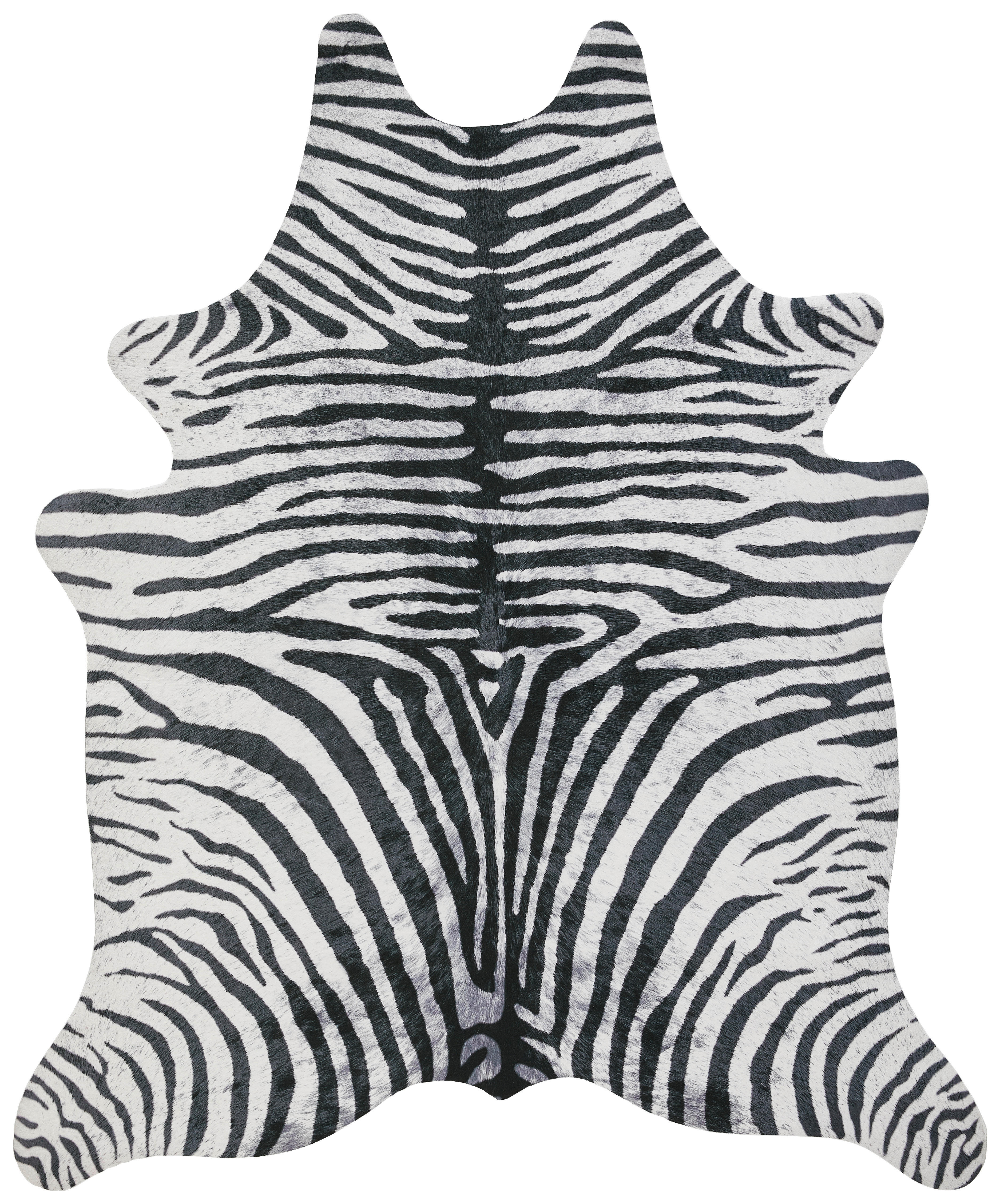 Kunstfell - Zebra - schwarz - weiß