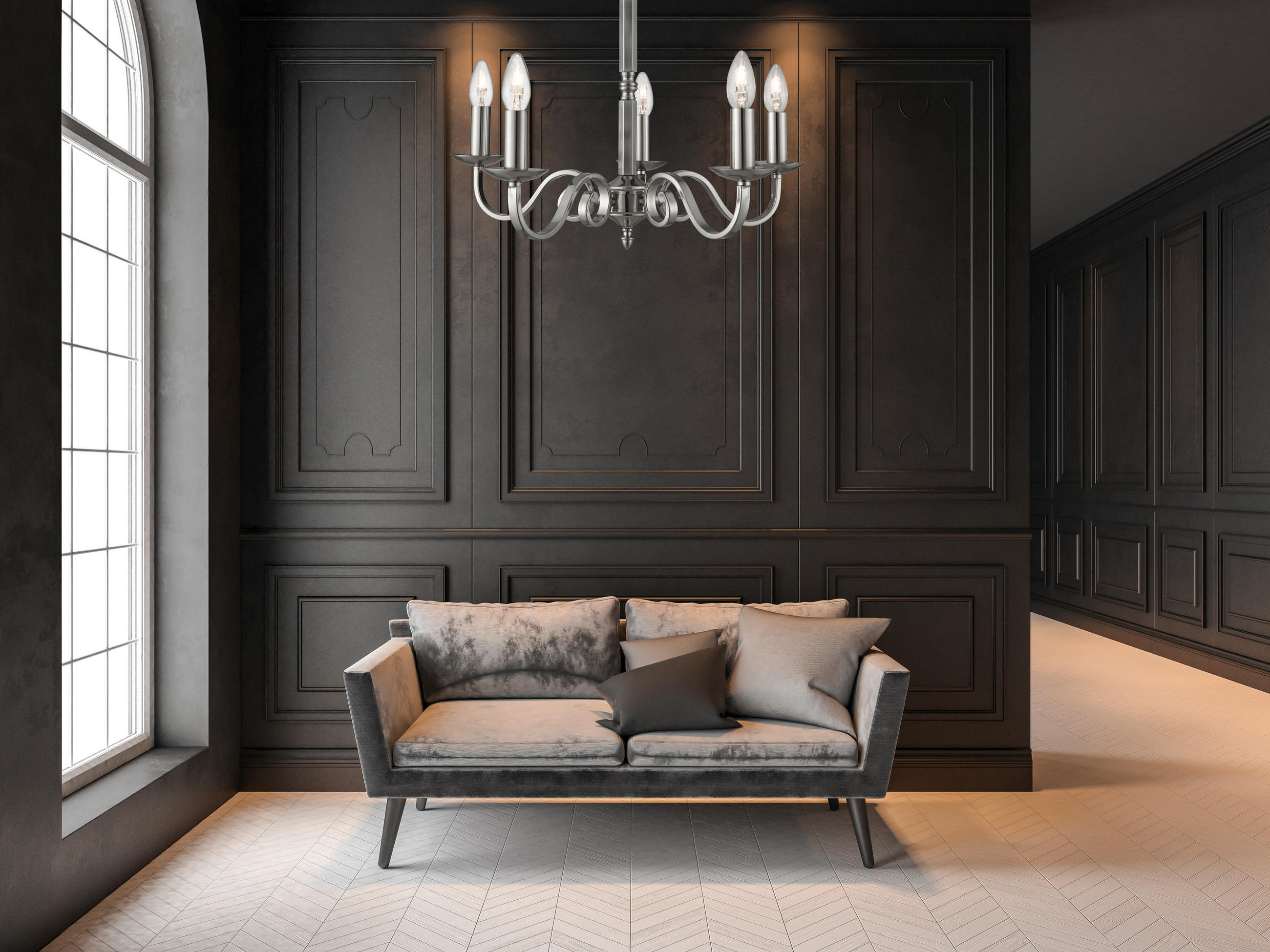 TAKKRONA Richmond 52/94 cm  - silver, Klassisk, metall (52/94cm)