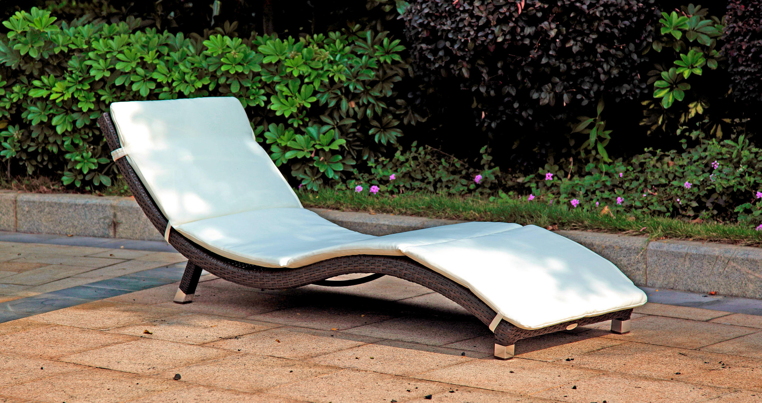 OPALOVACÍ LEHÁTKO, hnědá, krémová, světle šedá - krémová/světle šedá, Moderní, kov/textil (59/62/185cm) - Gardenson