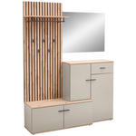 GARDEROBE  in 148/199/38 cm  - Kaschmir/Eiche Artisan, Design, Glas/Holzwerkstoff (148/199/38cm) - Xora