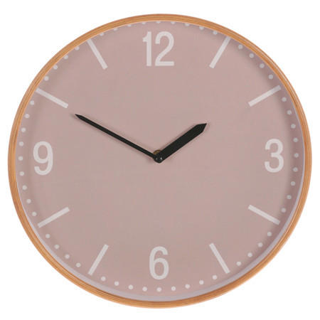 NÁSTENNÉ HODINY, béžová, 32 cm - béžová, Design, kompozitné drevo (32cm)