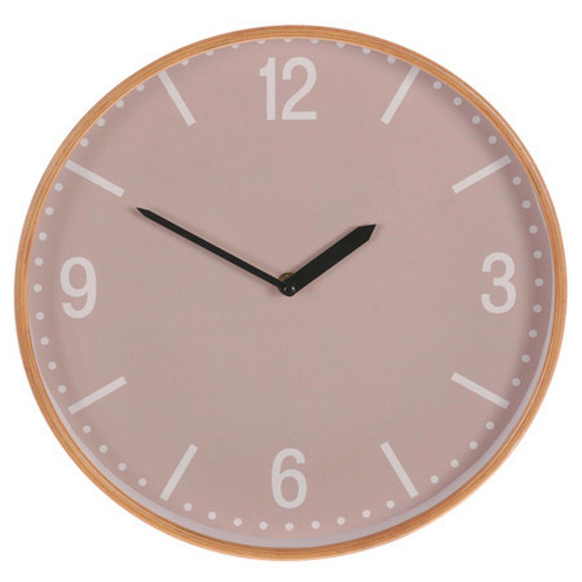 NÁSTENNÉ HODINY, béžová, 32 cm - béžová, Design, kompozitné drevo (32cm)
