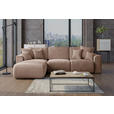 ECKSOFA in Lederlook Cappuccino  - Chromfarben/Cappuccino, KONVENTIONELL, Kunststoff/Textil (195/293cm) - Carryhome