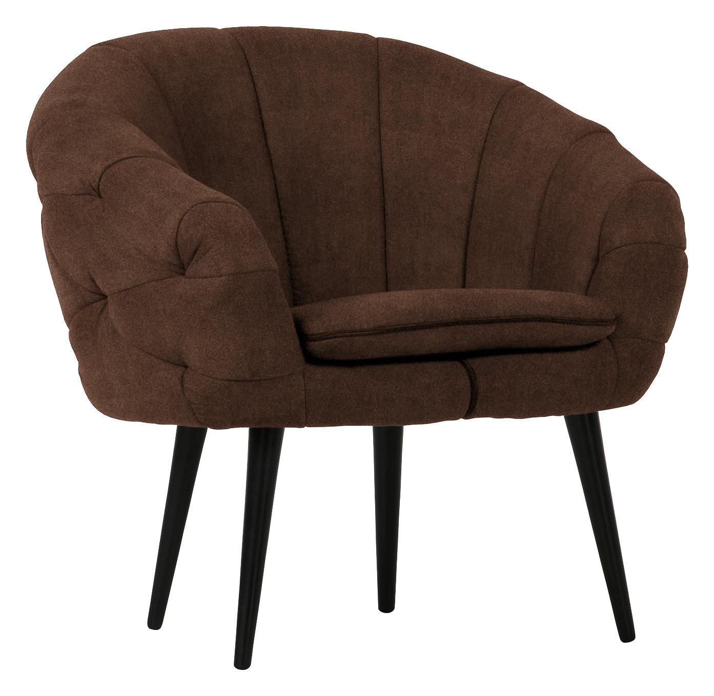 FÅTÖLJ i textil brun  - brun/svart, Trend, trä/textil (80/77/68cm) - MID.YOU