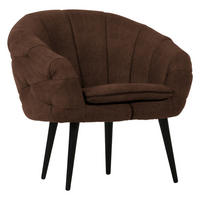 FÅTÖLJ i textil brun  - brun/svart, Trend, trä/textil (80/77/68cm) - MID.YOU