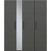 KLEIDERSCHRANK in Graphitfarben  - Anthrazit/Graphitfarben, Design, Glas/Holzwerkstoff (177,6/213,6/59,3cm) - Cantus