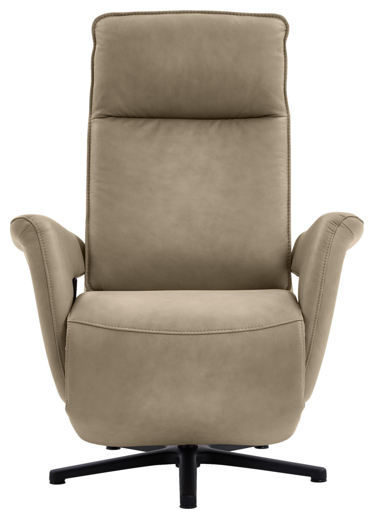 RELAXSESSEL in Leder Hellbraun  - Hellbraun/Schwarz, Design, Leder/Metall (83/112/87-174cm) - Valdera